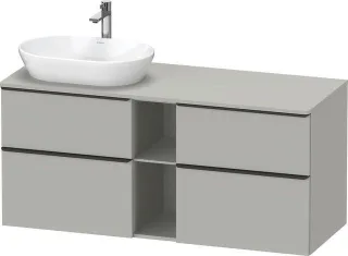 Duravit D-Neo Konsolenwaschtischunterbau wandhängend Betongrau Matt 1400x550x664 mm - DE4970LBD07000 DE4970LBD070000