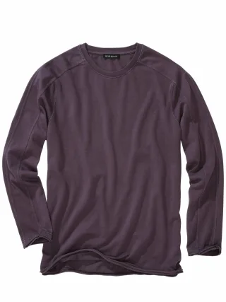 Mey & Edlich Herren Getopptes Longsleeve Lila 100 % Baumwolle