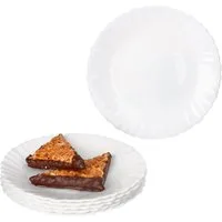 MamboCat Frühstücksteller 6x Kuchenteller Arkona Opalglas 19cm weiß Frühstücks-Teller