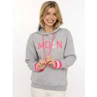 Zwillingsherz Hoodie "Rahel" Kontrastbündchen, Kängurutasche, Langarm, Kapuze, Kordelzug