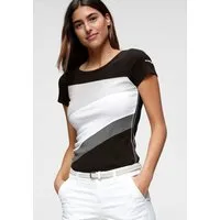KangaROOS T-Shirt Kurzarm, sehr figurbetont, Colourblocking-Optik