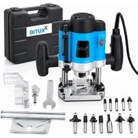 Bituxx Oberfräse Bituxx Oberfräse 1200 Watt inkl. 12 tlg Fräser Satz, (Set, 13-tlg., MS-18364)