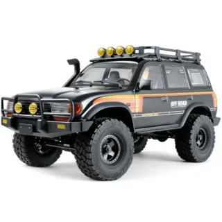 FMS FCX10 for TOYOTA LC80 Land Cruiser RS 1/10 2.4G 4WD Black Brushless RC Car Rock Crawler Off-Road Climbing Truck LED