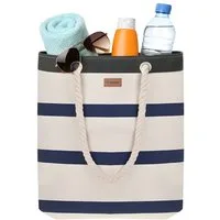 Trizand Strandtasche Picknicktasche Schwimmtasche mit Reißverschluss Badetasche (1-tlg., 1 Strandtasche), wasserabweisend mit Innentasche