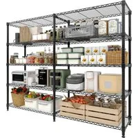 GarveeMore Schwerlastregal Lagerregale 5-stufiges, 1000 Pfund Metallregale