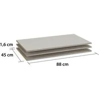 rauch Einlegeboden Zubehör für Rauch-Schränke Garderobe Kleiderschrank Schrank (inklusive Befestigungselemente), 3er-Set Breite 88 cm, Tiefe 45 cm MADE IN GERMANY