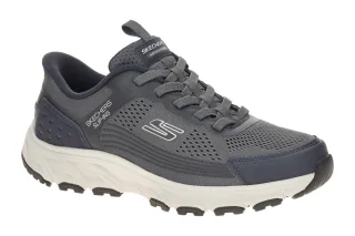 Skechers 237800 NVY Hillcrest 2.0 Herren Slipper Grau Navy bequem & leicht