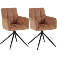 CLP Esszimmerstuhl Jonah (2er Set), drehbar mit Armlehnen, bis 150 kg belastbar