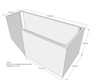 Neuesbad Wannenträger für Kaldewei Mini/Mini Star Nr.836/837 157x70 li SW11165