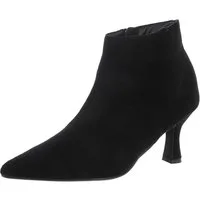 Ital-Design Damen Stiefelette spitz mit Trichterabsatz Stiefelette (92392400) Pfennig-/Stilettoabsatz Stiefeletten in Schwarz