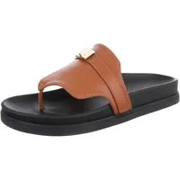 Ital-Design Damen Zehentrenner Freizeit Zehentrenner (86706387) Flach Zehentrenner in Camel