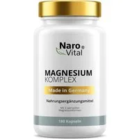 NaroVital Magnesium Komplex - Citrat, Oxid, Glycinat, Malat und Ascorbat - 180 Kapseln, 180 St.