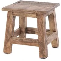 DESIGN DELIGHTS Hocker Fusshocker PALO, 27x26cm (HxB), rustikaler Holzhocker Massivhocker