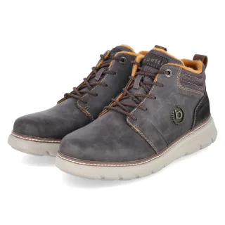 Bugatti Schnürboots  Grau - Gr. 40 -  Textil