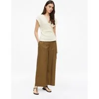 s.Oliver Culotte Hose Leichte Culotte aus Popeline mit Falten