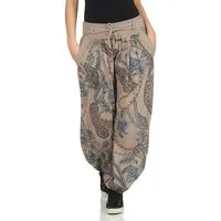 malito more than fashion Haremshose malito Damen Pumphose mit Print, bequeme Freizeithose, leichte Stoff bequeme Hose mit elastischem Jerseybund Einheitsgröße