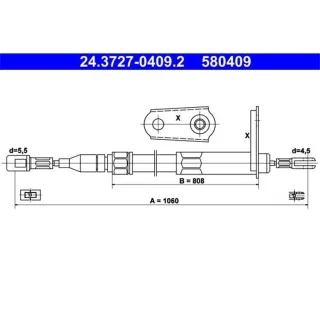 ATE Handbremsseil hinten links Mercedes 190 Coupe E-Klasse Kombi Stufenheck