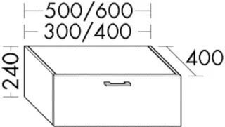 Burgbad Unterschrank System 30 Preisgruppe 2 Echo 240x500x400 Tectona Dekor Zimt, WWYB050F6326 WWYB050F6326