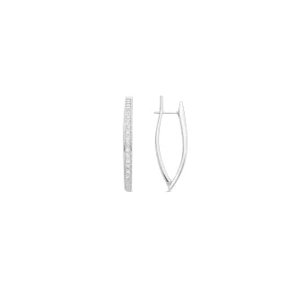 Luxenter Brilliant Rhodium-Finished-Ohrringe aus Metall und Zirkonia-Legierung – Mosiath