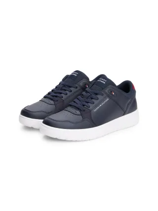 Tommy Hilfiger Sneaker "TH BASKET CORE LITE LTH MIX", Freizeitschuh, Halbschuh, Schnürschuh mit Logoschriftzug