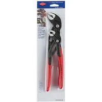 Cobra Zangen-Set 003120V01, 2-teilig rot, gezahnte Griffflächen, integrierter Klemmschutz
