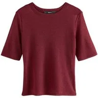 Next T-Shirt Glitzerndes T-Shirt mit halblangen Ärmeln (1-tlg)