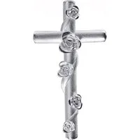JOBO Kreuzanhänger Anhänger Kreuz mit Rosen, 925 Silber