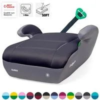 Daliya® Kindersitzerhöhung QUBIX I-Size Sitzerhöhung, Kindersitzerhöhung, Kindersitz, ab: ab 6 Jahre oder 125cm Körpergröße, bis: bis 12 Jahre oder 150cm Körpergröße, ab: 125 cm, bis: 150 cm, (Packung, 1-tlg), I-Size, Gurtfix, ergonomisch, weich, was