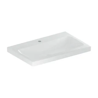 Geberit iCon light Waschtisch 501835005 70x48cm, Hahnloch mittig, ohne Überlauf, weiß
