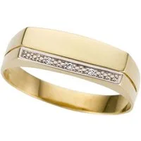 Firetti Goldring Schmuck Geschenk Gold 333 Herrenring Goldring Siegelring, mit Brillanten