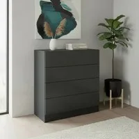 borchardt Möbel Kommode Vaasa, Kommode mit 4 Schubkästen auf Kugelführungen, Breite 76 cm