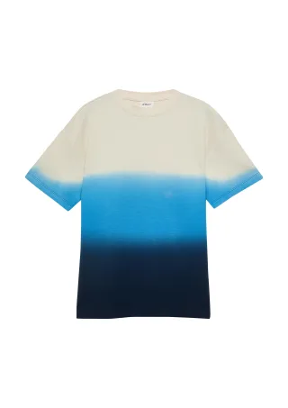 s.Oliver - T-Shirt blau/mehrfarbig - Gr. - 152