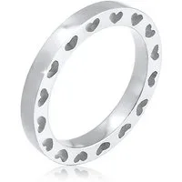 Elli Fingerring Herz Side Cut Out Bandring Love 925 Silber