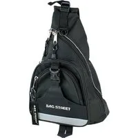 BAG STREET Freizeitrucksack Bag Street Bodybag Nylon schwarz, Herren, Jugend Freizeitrucksack Nylon, schwarz ca. 32cm x ca. 45cm