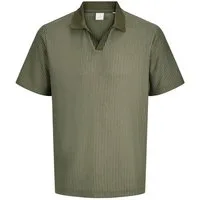 Jack & Jones Poloshirt Klassisch, Kurzarm, Geripptes Flachstrick Design JPRKASH SS POLO STYD SS25
