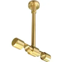 iso-design Deckenträger für Gardinenstangen Deckenhalter 20 mm 2-läufig mit großem Deckenabstand, Träger kürzbar, 20 mm Gardinenstangen, Deckenabstand mit Metallsäge kürzbar, Mindestabstand 7 cm