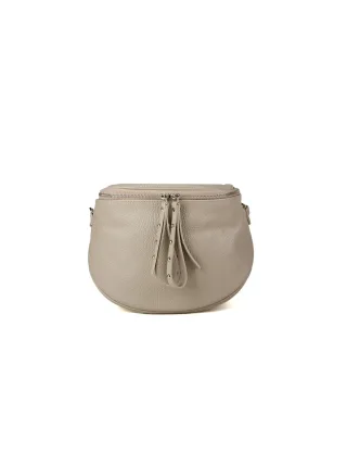 Giulia Monti Schultertasche Grau Beige Hell