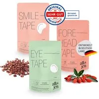 alla and jen Gesichtspflege-Set Hyaluron-Skintapes mit Gojibeere & Szechuanpfeffer, Overnight-Express, für Schönheit über Nacht, Anti-Falten-Pflaster