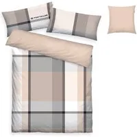 TOM TAILOR HOME Bettwäsche Lenny, Biber, 3 teilig, mit GRATIS-Zugabe: Kissenhülle 1tlg., in Biber und Renforcé erhältlich