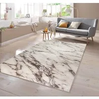 TeppichHome24 Teppich Teppich Marmor Optik in creme beige, rechteckig