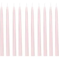 partydeco Spitzkerze, Spitzkerzen 24cm Wachs 10 Stück Altrosa matt