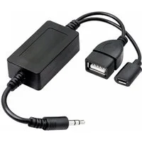 Bolwins P14 3.5mm AUX Audio Stecker auf USB A Buchse Auto Audio Adapter Kabel Audio-Kabel, 3,5-mm-Klinke, USB-A Buchse (25 cm), Integrierte MP3-Dekodierungsfunktion