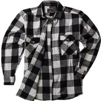 Lavecchia Langarmhemd Lavecchia Herren Flanellhemd LV-262 (Schwarz-Weiß, 3XL) Herren Langarm Hemd Herrenhemd