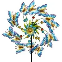 formano Deko-Windrad Sommerzeit, mit Kugellager, Mehrfarbig, Blume, H: 125cm