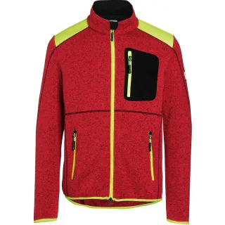 KÜBLER FOREST Strickjacke Light rot/warngelb XXL - 1550 6335-5634-XXL
