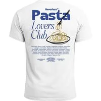 Neverless Print-Shirt Herren T-Shirt Backprint Pasta Lovers Club Nudeln Italien Grafikshirt mit Print