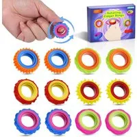 FELIXLEO Fidget Spinner 12 Stück Sensorische Finger Ringe Fidget Spinner gegen Angst Stress
