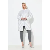 Ulla Popken Strickjacke Strickjacke Streifen ohne Verschluss Rundhals