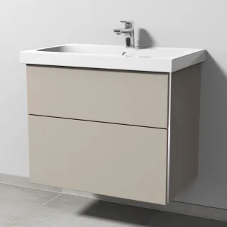 Sanipa 3way Waschtischunterbau zu Geberit iCon Light Waschtisch mit 2 Auszügen, Kaschmir-Matt BP5741U