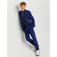 Jack & Jones Junior Anzug JJEJAXON sorgt für stylischen Look mit optimaler Passform (Set, 2-tlg) unifarben, modisch, slim fit, Jersey, Reverskragen